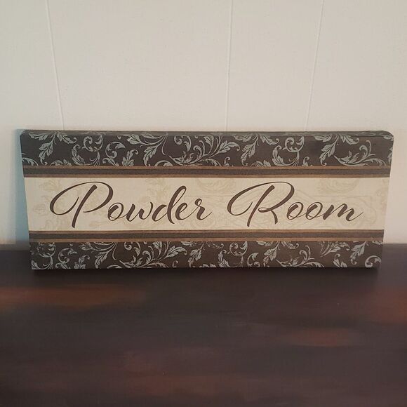 "Powder Room" Printed Canvas Wall Decor - Picture 1 of 4